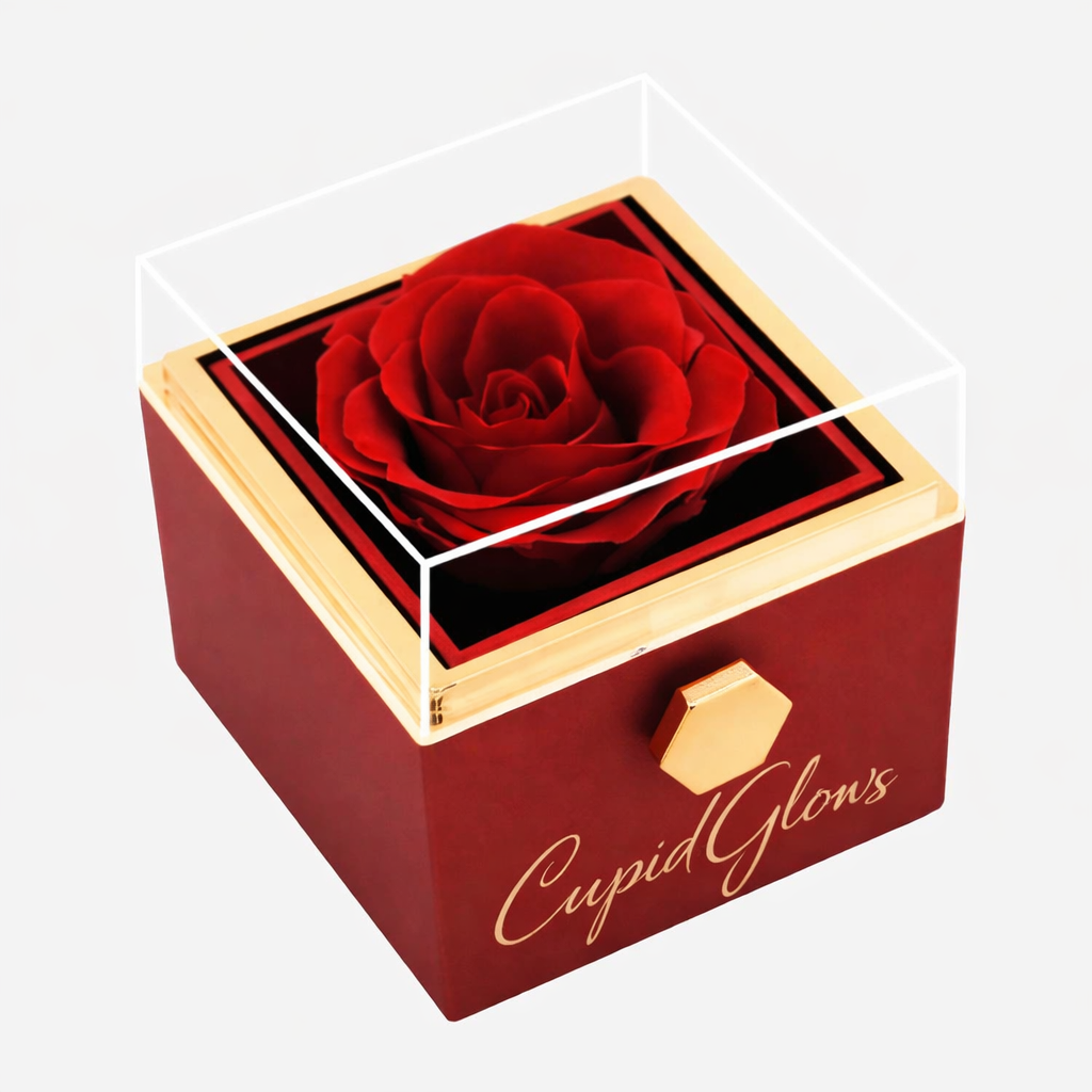 Eternal Rose Box With Engraved Necklace